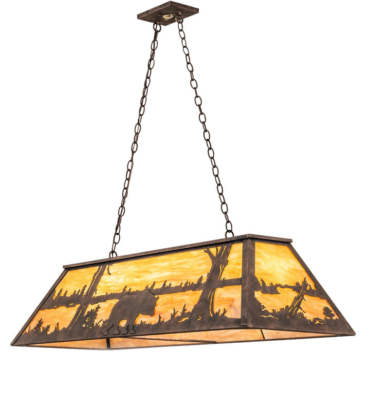 Meyda Tiffany Bear At Lake 259408 Pendant Light - Antique