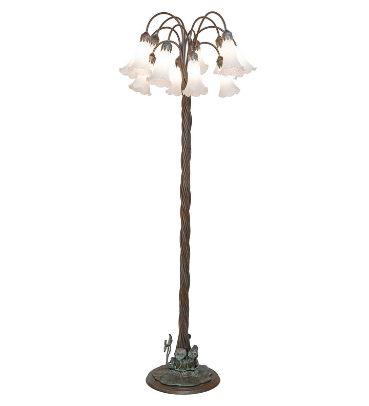 Meyda Tiffany Lighting 262116 White 12 Light Floor Lamp Lamp Bronze / Dark