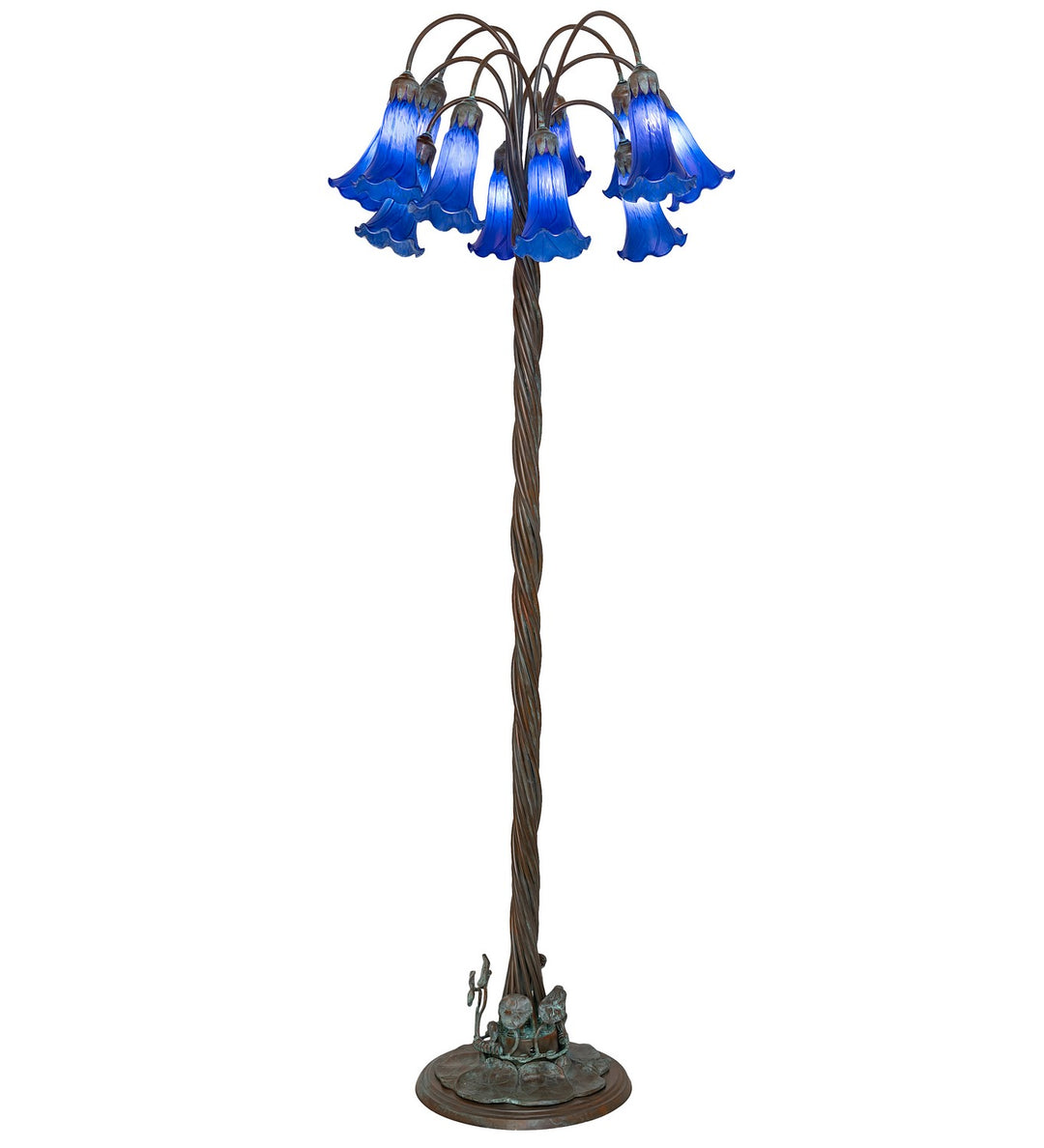 Meyda Tiffany Lighting 262117 Blue 12 Light Floor Lamp Lamp Bronze / Dark