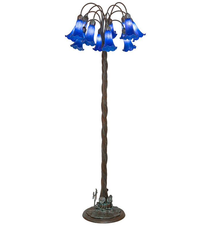 Meyda Tiffany Lighting 262117 Blue 12 Light Floor Lamp Lamp Bronze / Dark