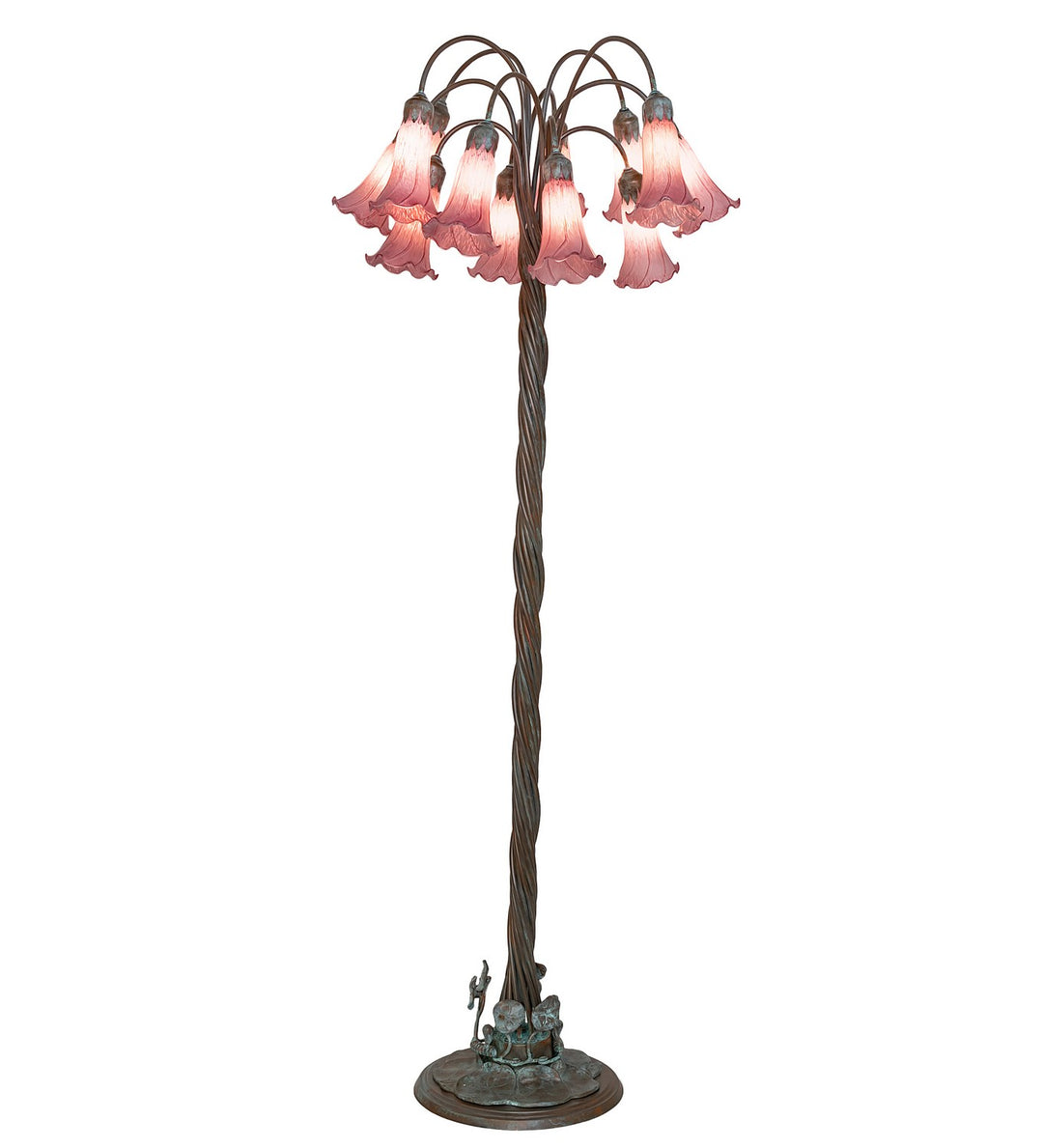 Meyda Tiffany Lighting 262120 Lavender 12 Light Floor Lamp Lamp Bronze / Dark