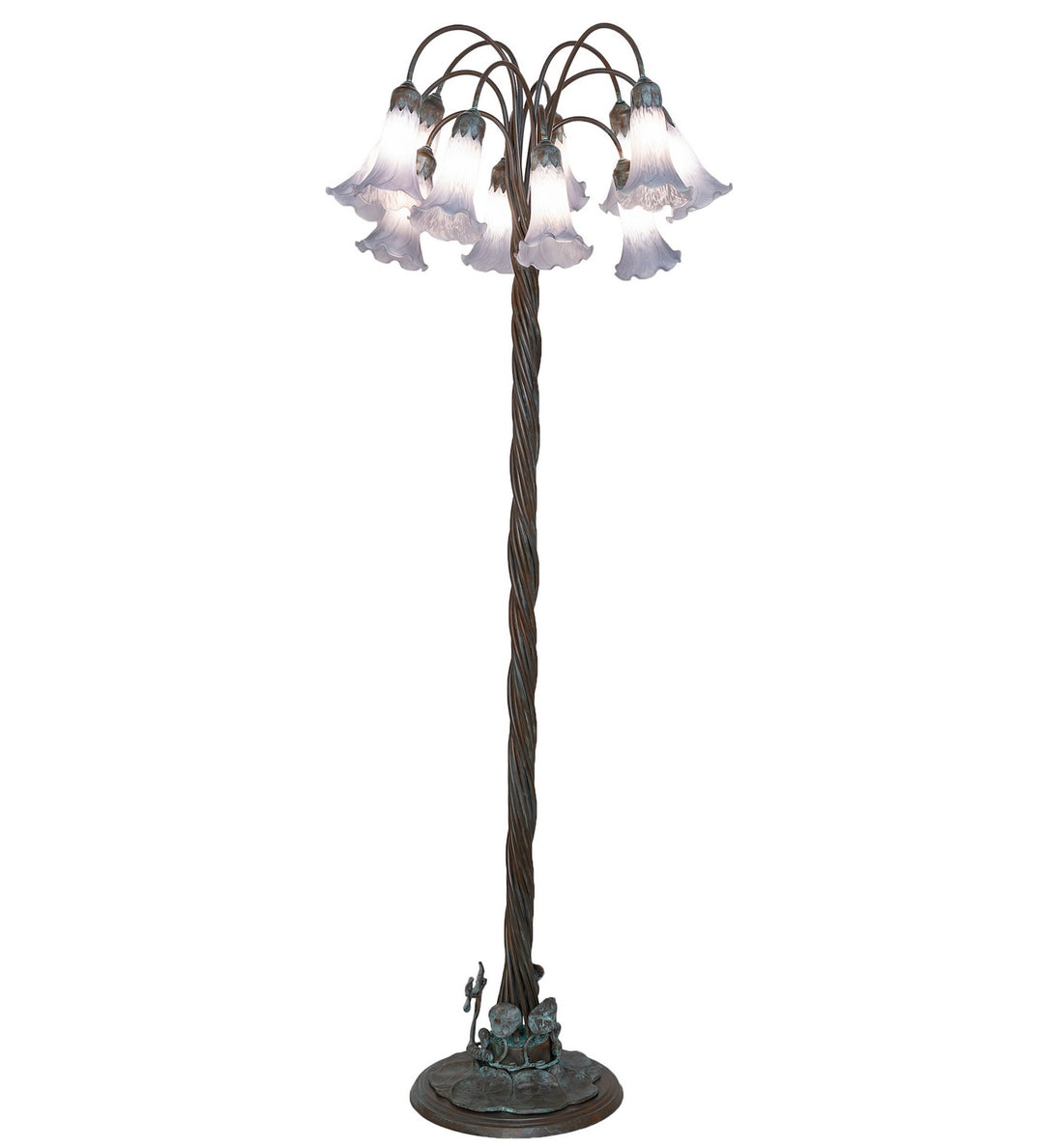 Meyda Tiffany Lighting 262121 Gray 12 Light Floor Lamp Lamp Bronze / Dark