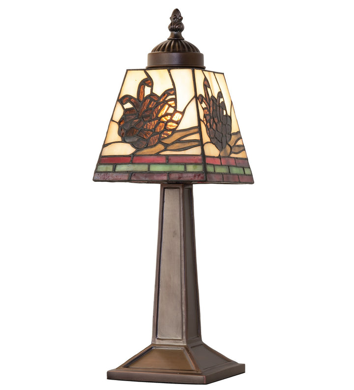 Meyda Tiffany Lighting 262792 Pinecone One Light Mini Lamp Lamp Bronze / Dark