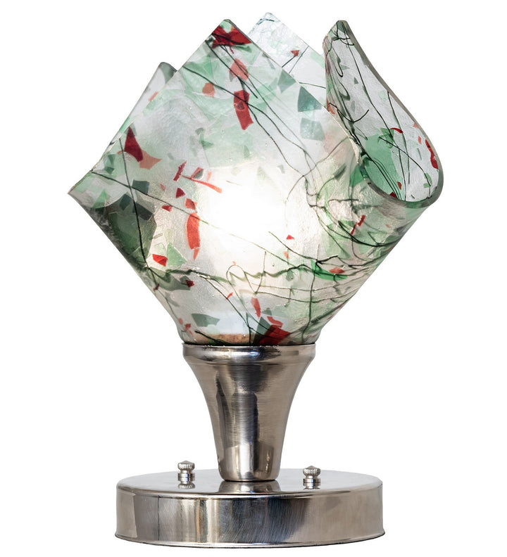Meyda Tiffany Lighting 262876 Tossed Salad One Light Accent Lamp Lamp Pewter, Nickel, Silver