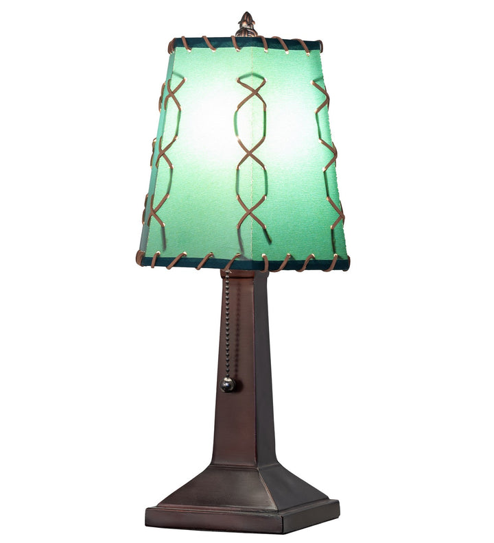Meyda Tiffany Lighting 263177 Greenwood One Light Mini Lamp Lamp Bronze / Dark