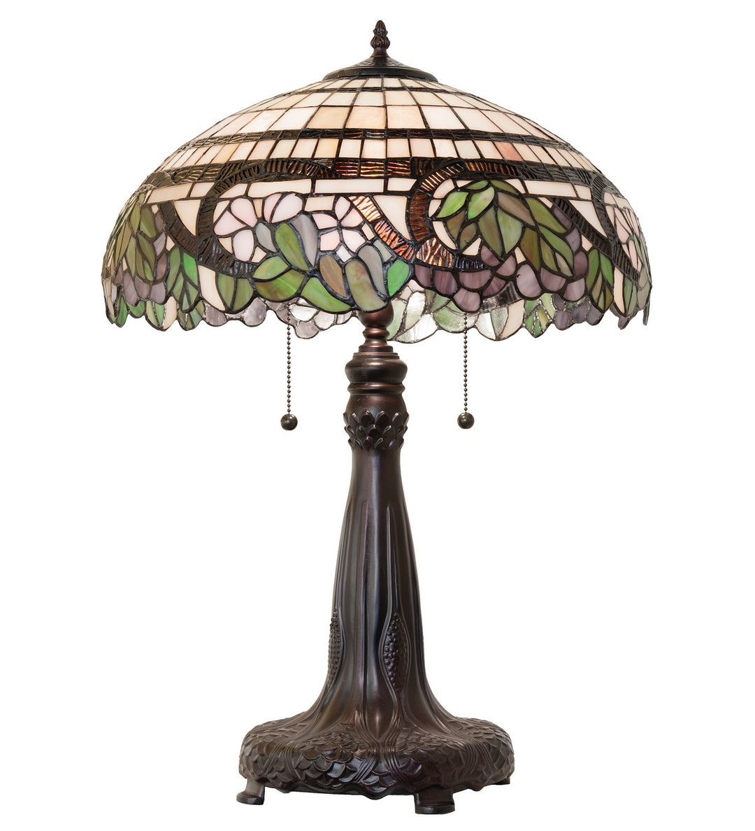 Meyda Tiffany Lighting 263212 Handel Grapevine Two Light Table Lamp Lamp Bronze / Dark