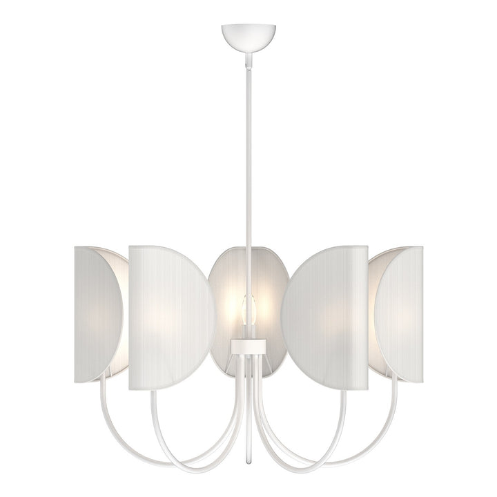 Alora Mood seno CH450732WHCW Chandelier Light - White/White Cotton Fabric