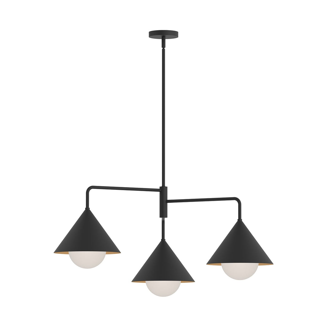 Alora Mood remy CH485245MBOP Chandelier Light - Matte Black/Opal Glass