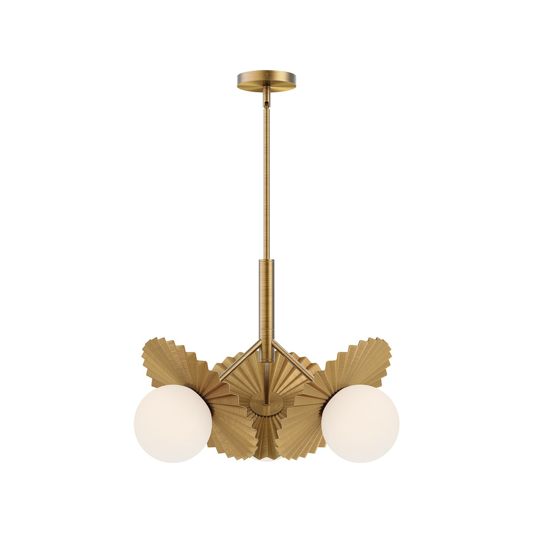 Alora Mood plume CH501322BGOP Chandelier Light - Brushed Gold/Opal Glass