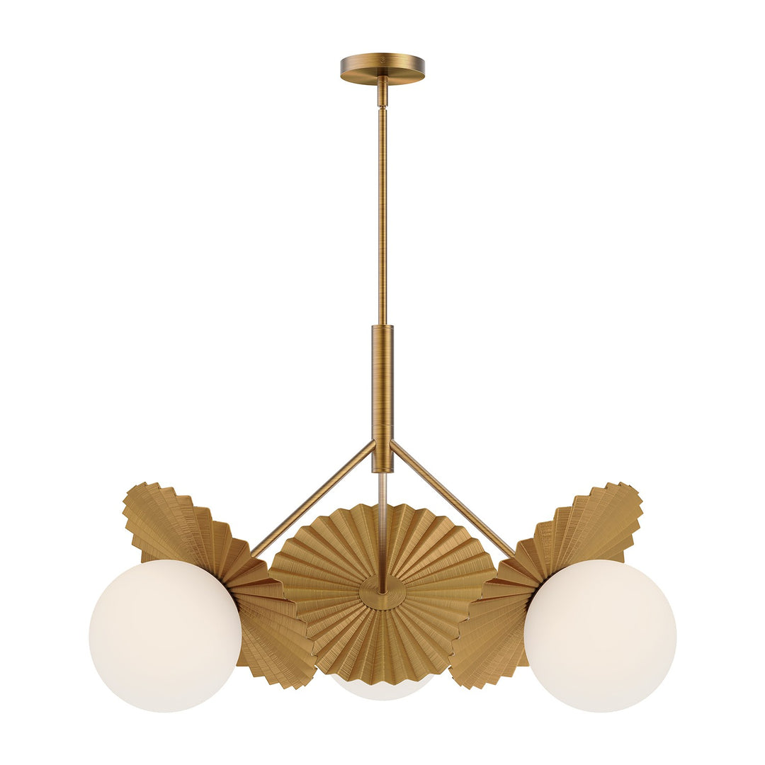 Alora Mood plume CH501334BGOP Chandelier Light - Brushed Gold/Opal Glass