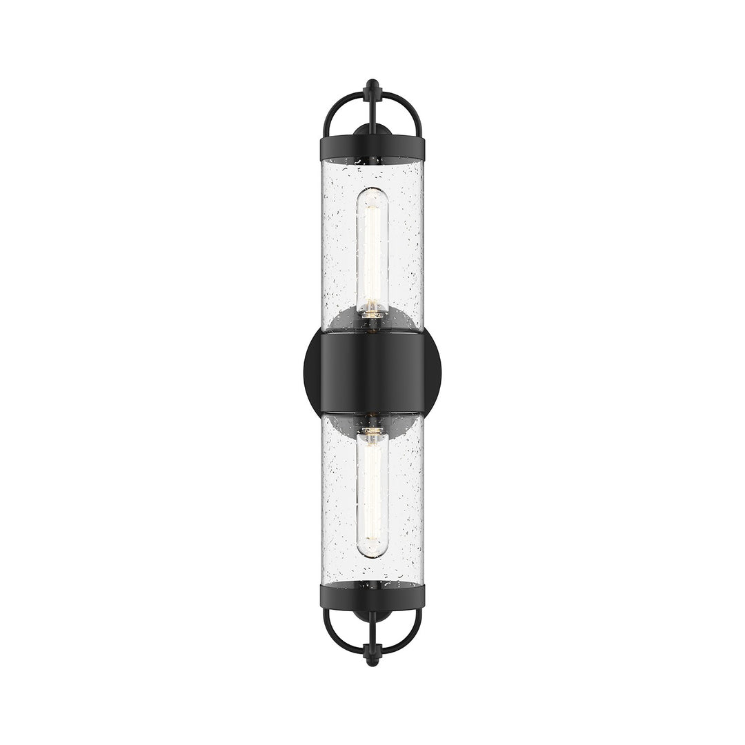 Alora Mood lancaster EW461102BKCB Wall Light - Black/Clear Bubble Glass