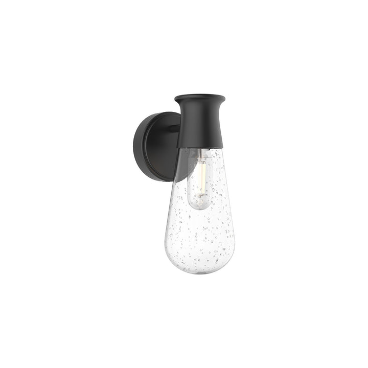 Alora Mood marcel EW464001BKCB Wall Light - Black/Clear Bubble Glass