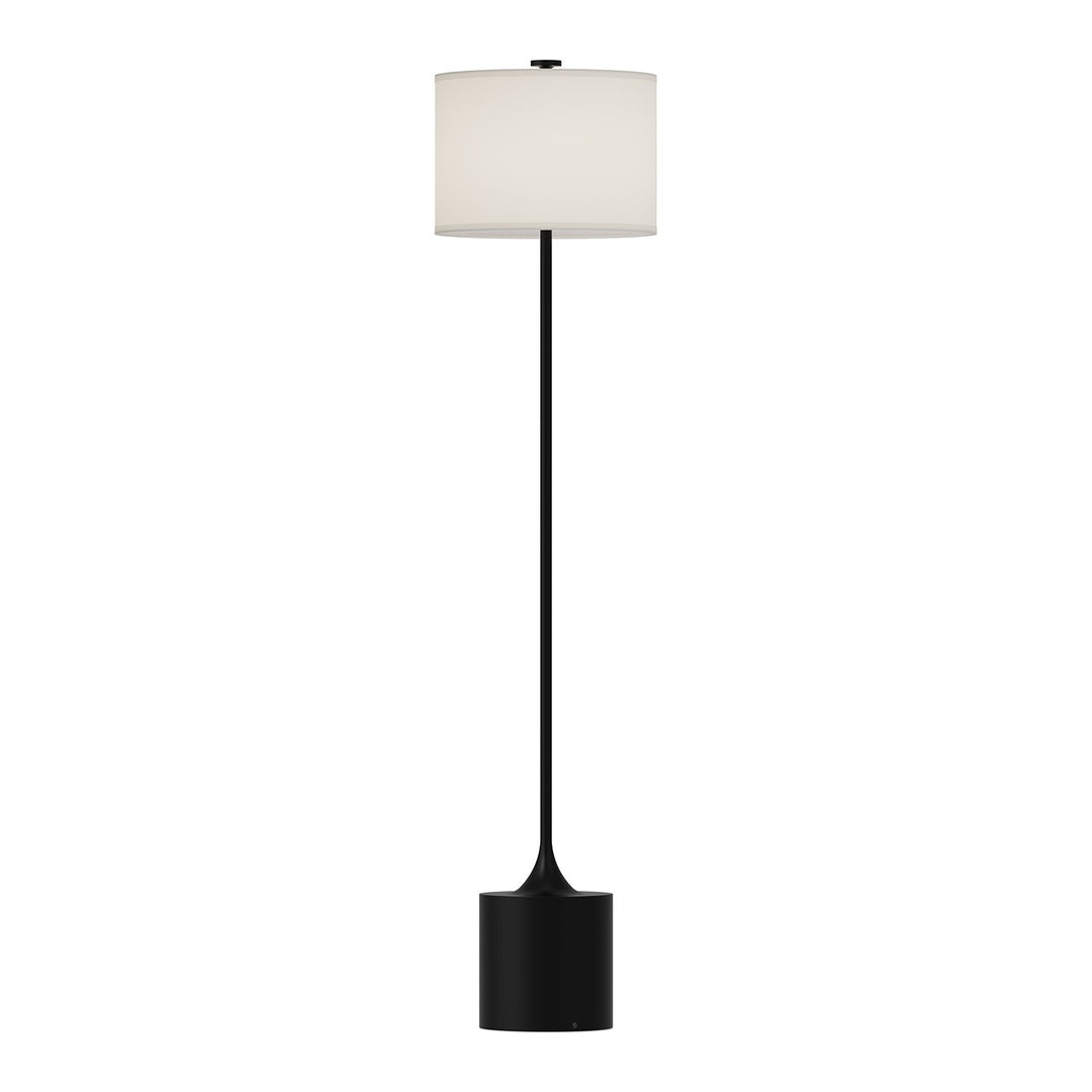 Alora Lighting FL418761MBIL Modern Issa Lamp Brushed Gold/Ivory Linen|Matte Black/Ivory Linen|White/Ivory Linen