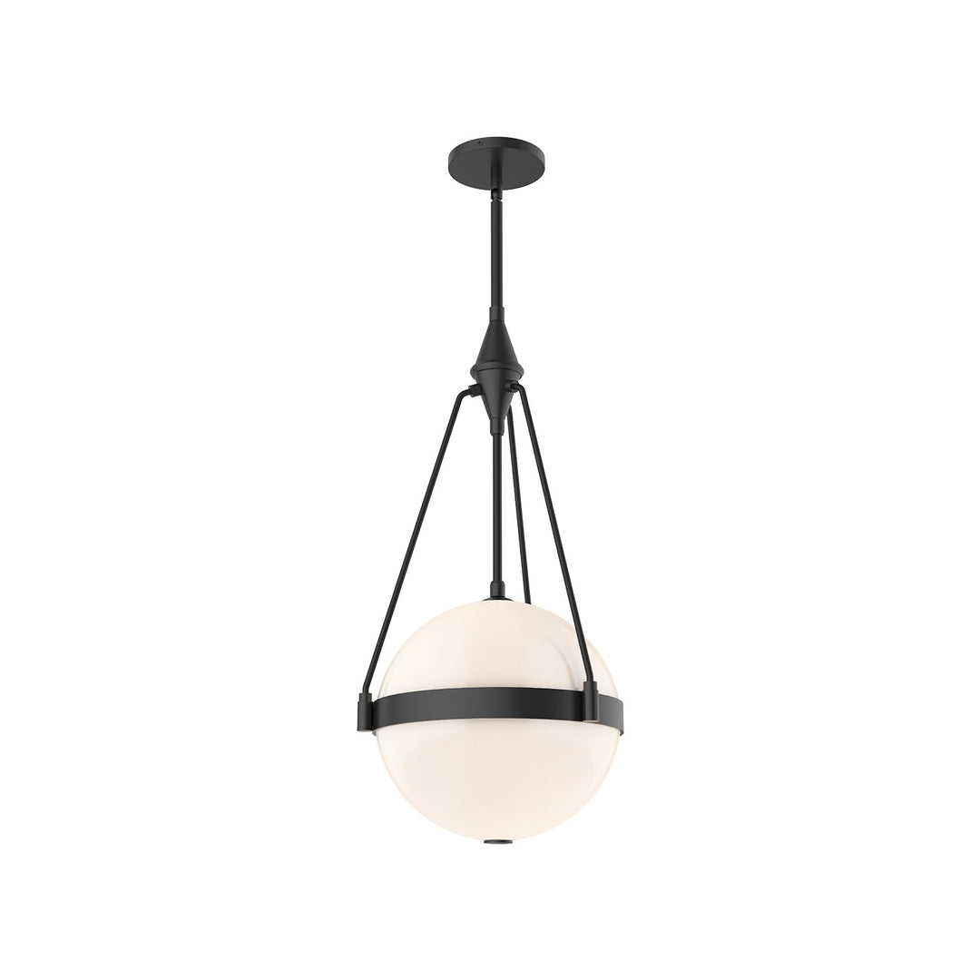 Alora Mood harmony PD406414MBGO Pendant Light - Matte Black/Glossy Opal