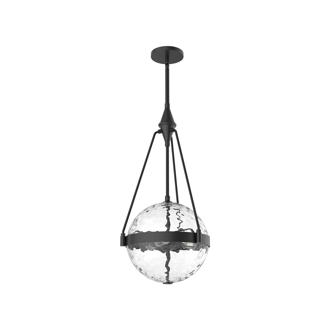 Alora Mood harmony PD406414MBWC Pendant Light - Matte Black/Clear Water Glass