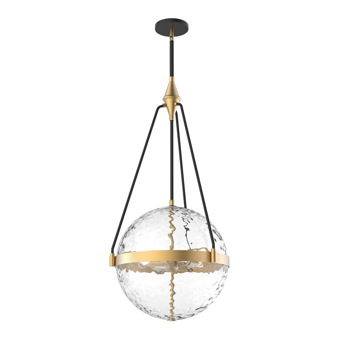 Alora Mood harmony PD406418BGWC Pendant Light - Brushed Gold/White Cotton Fabric