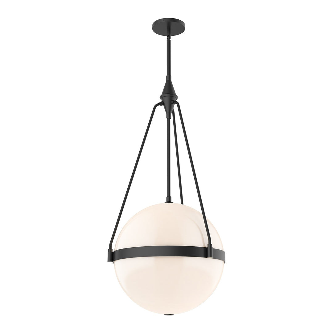 Alora Mood harmony PD406418MBGO Pendant Light - Matte Black/Glossy Opal