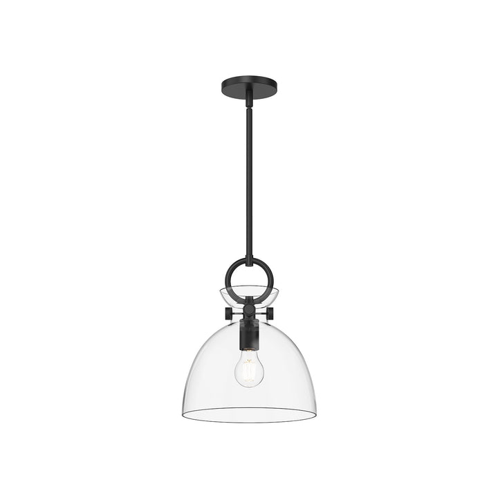 Alora Mood waldo PD411811MBCL Pendant Light - Matte Black/Clear Glass