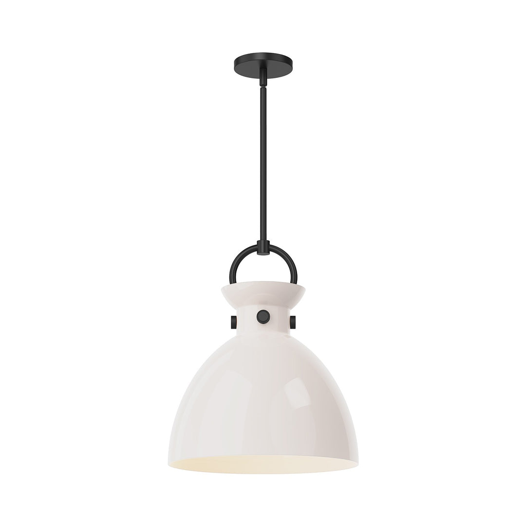 Alora Mood waldo PD411814MBGO Pendant Light - Matte Black/Glossy Opal