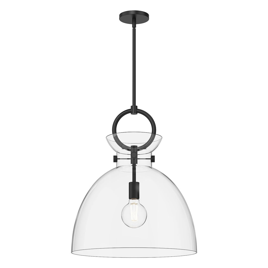 Alora Mood waldo PD411818MBCL Pendant Light - Matte Black/Clear Glass