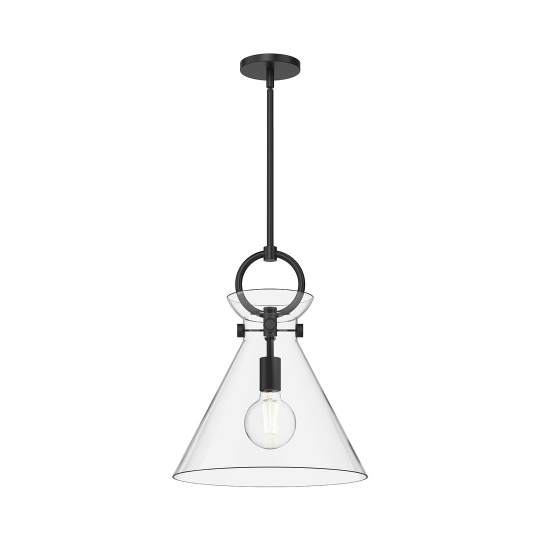 Alora Mood emerson PD412514MBCL Pendant Light - Matte Black/Clear Glass