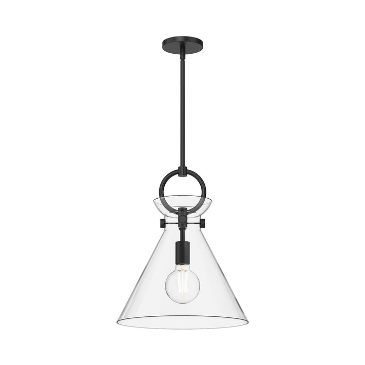 Alora Mood emerson PD412514MBCL Pendant Light - Matte Black/Clear Glass