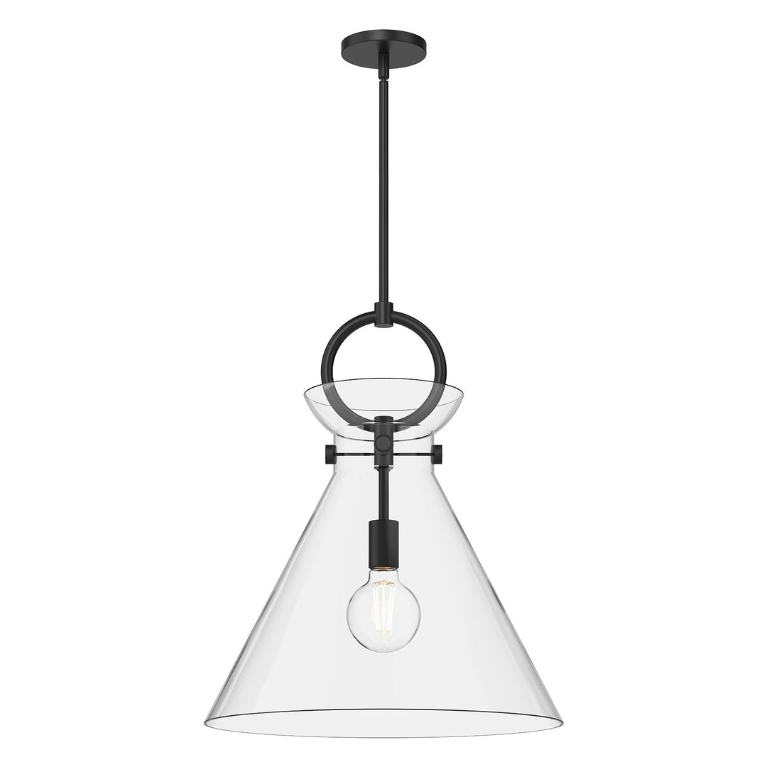 Alora Mood emerson PD412518MBCL Pendant Light - Matte Black/Clear Glass