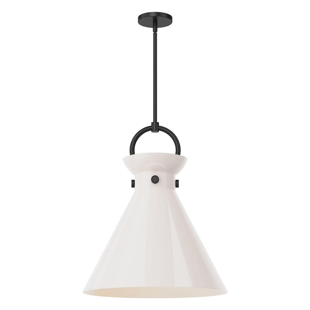 Alora Mood emerson PD412518MBGO Pendant Light - Matte Black/Glossy Opal