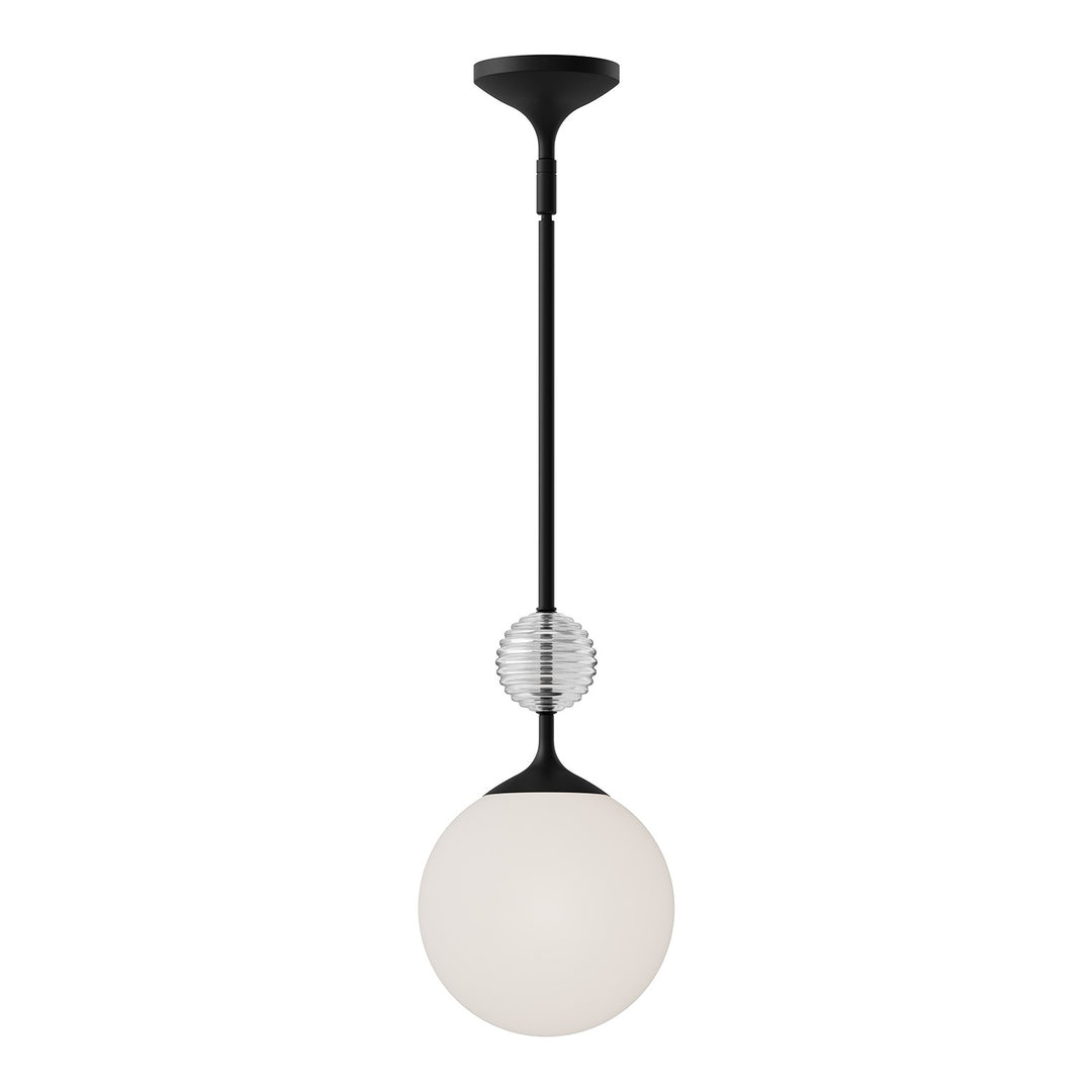 Alora Mood celia PD415308MBOP Pendant Light - Matte Black/Opal Glass