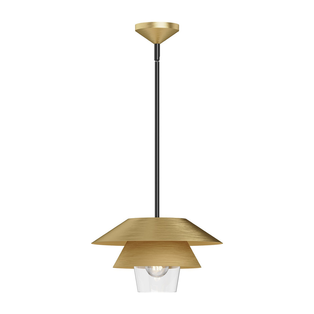 Alora Mood tetsu PD475113BGCL Pendant Light - Brushed Gold/Clear Glass
