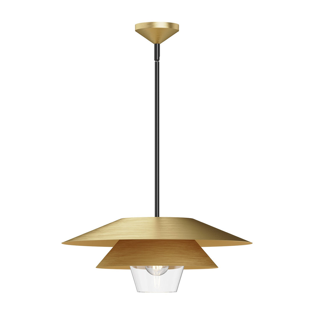 Alora Mood tetsu PD475120BGCL Pendant Light - Brushed Gold/Clear Glass