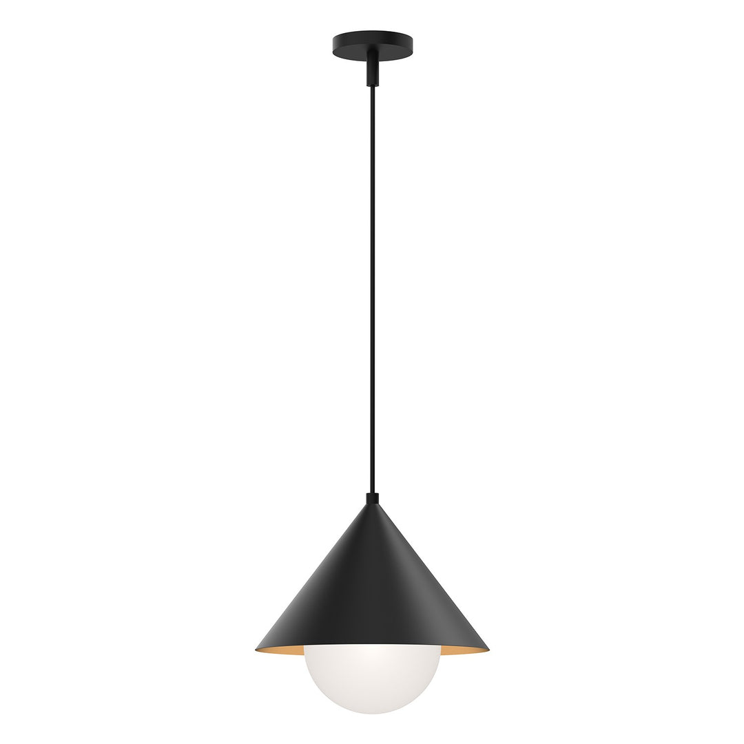 Alora Mood remy PD485214MBOP Pendant Light - Matte Black/Opal Glass