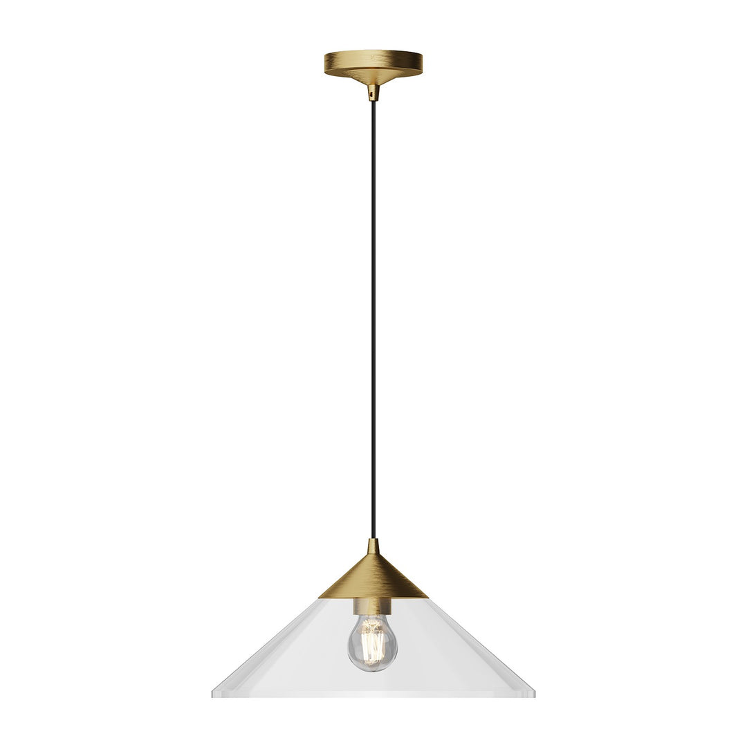 Alora Mood mauer PD521015BGCL Pendant Light - Brushed Gold/Clear Glass