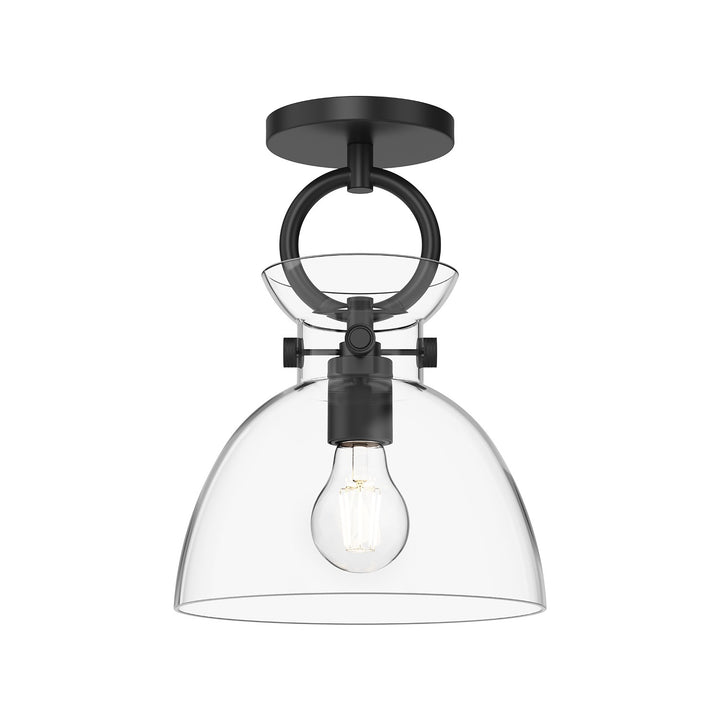 Alora Mood waldo SF411809MBCL Ceiling Light - Matte Black/Clear Glass