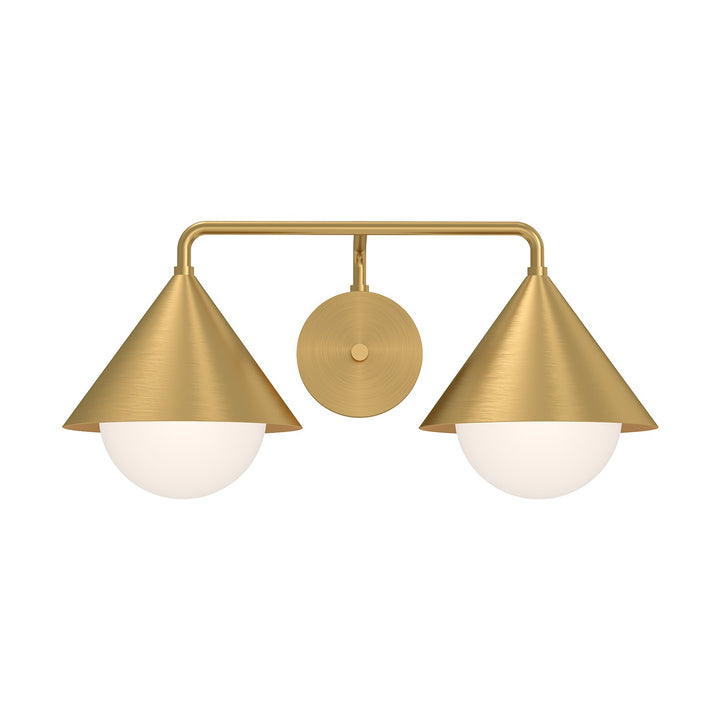 Alora Mood remy VL485221BGOP Bath Vanity Light 18 in. wide - Brushed Gold/Opal Glass