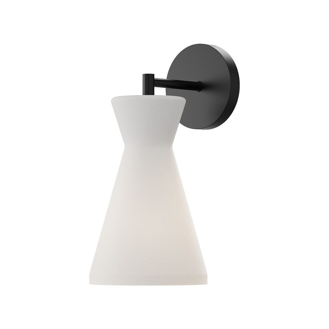 Alora Mood betty WV473706MBOP Wall Light - Matte Black/Opal Glass