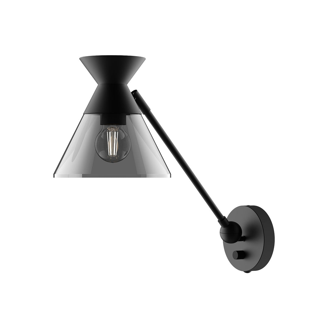 Alora Mood mauer WV521008MBSM Wall Light - Matte Black/Smoked