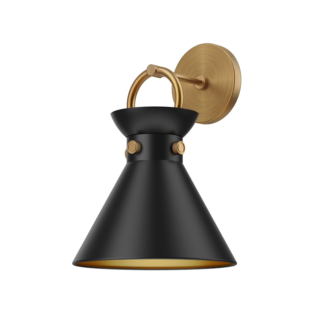 Alora Mood emerson WV412009AGMB Wall Light - Aged Gold/Matte Black