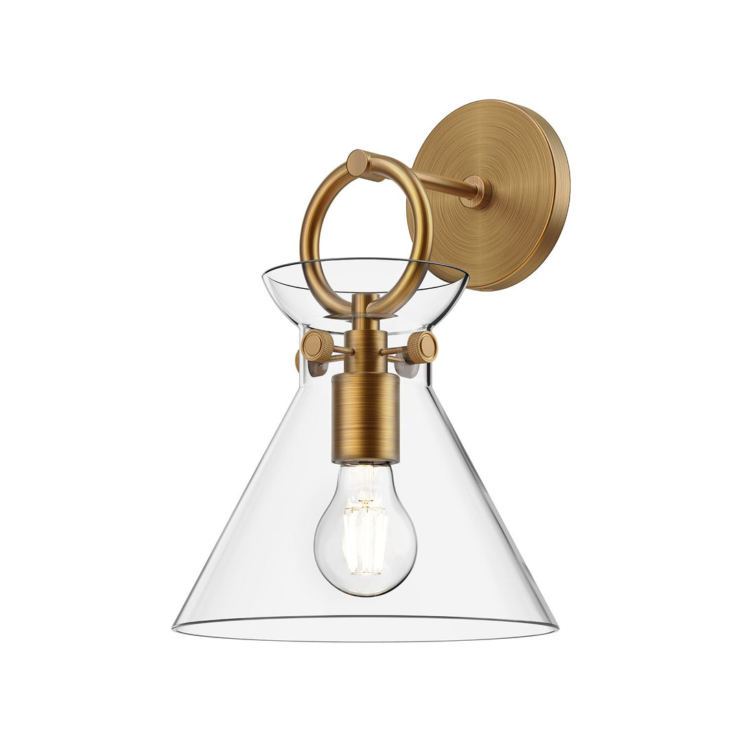Alora Mood emerson WV412509AGCL Wall Light - Aged Gold/Clear Glass
