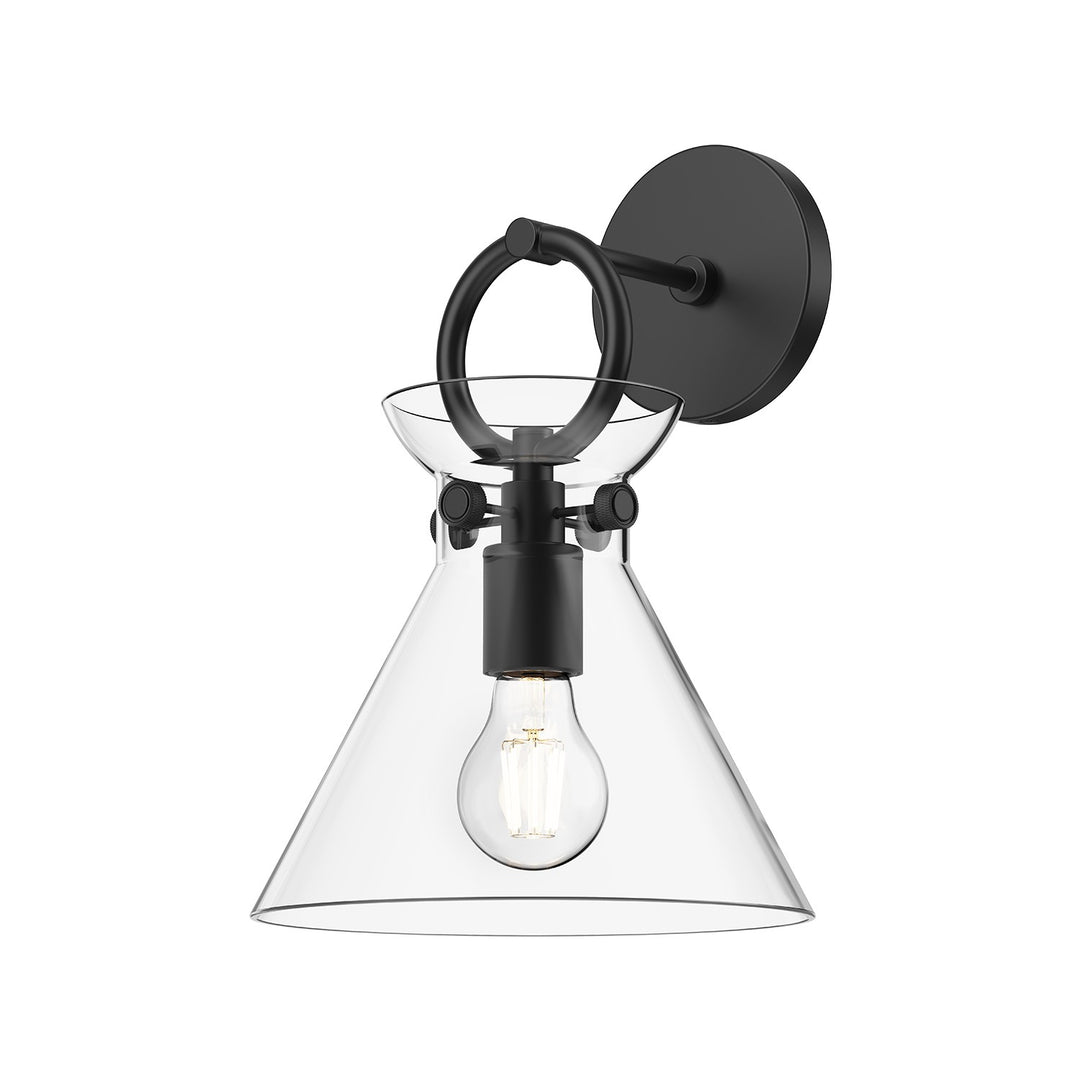 Alora Mood emerson WV412509MBCL Wall Light - Matte Black/Clear Glass