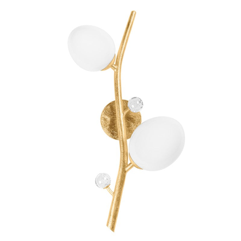 Corbett Mirielle 354-02-VGL Wall Sconce Light - Vintage Gold Leaf