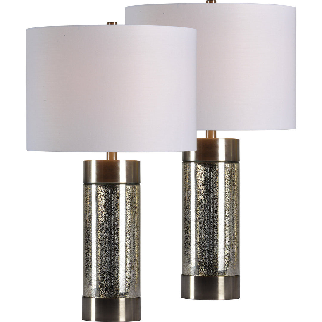 Renwil Lighting LPT893-SET2 Leonora Table Lamp- Set Lamp Pewter, Nickel, Silver