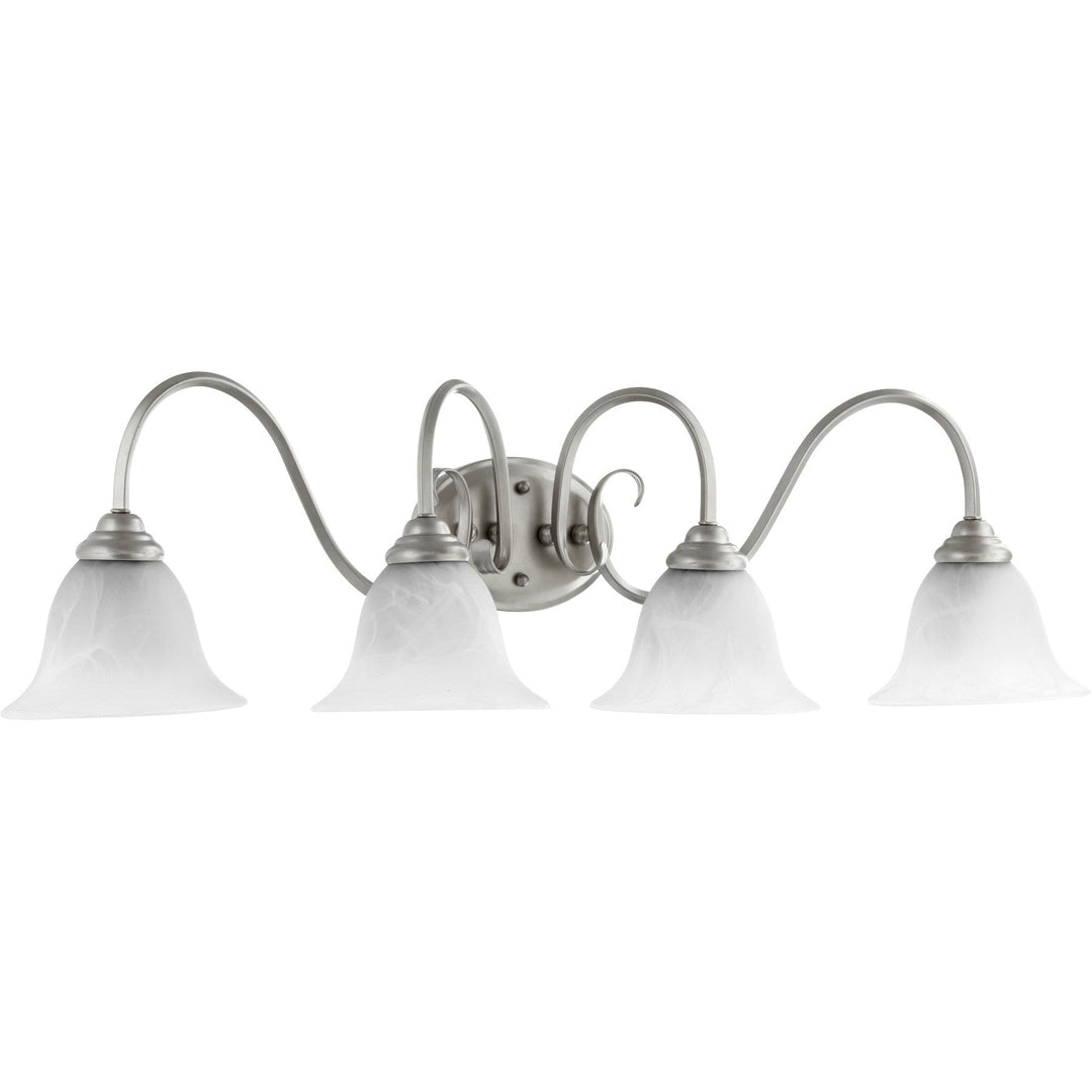 Quorum Spencer 5110-4-64 Bath Vanity Light 34 in. wide - Classic Nickel