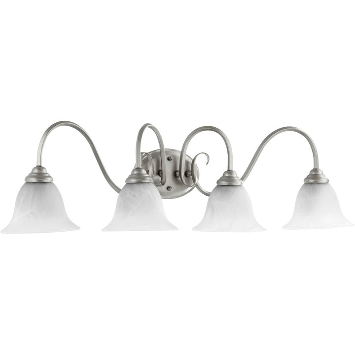 Quorum Spencer 5110-4-64 Bath Vanity Light 34 in. wide - Classic Nickel