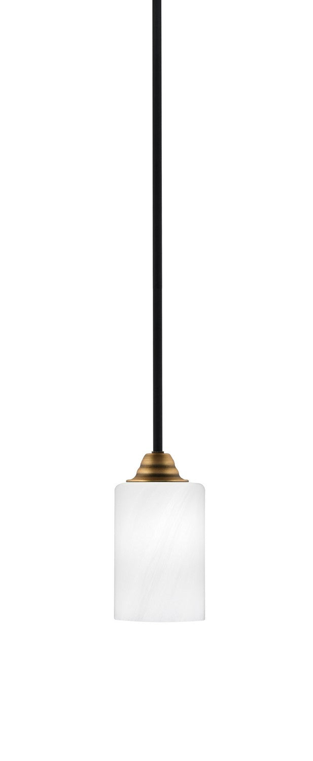 Toltec Paramount 3401-MBBR-3001 Pendant Light - Matte Black & Brass