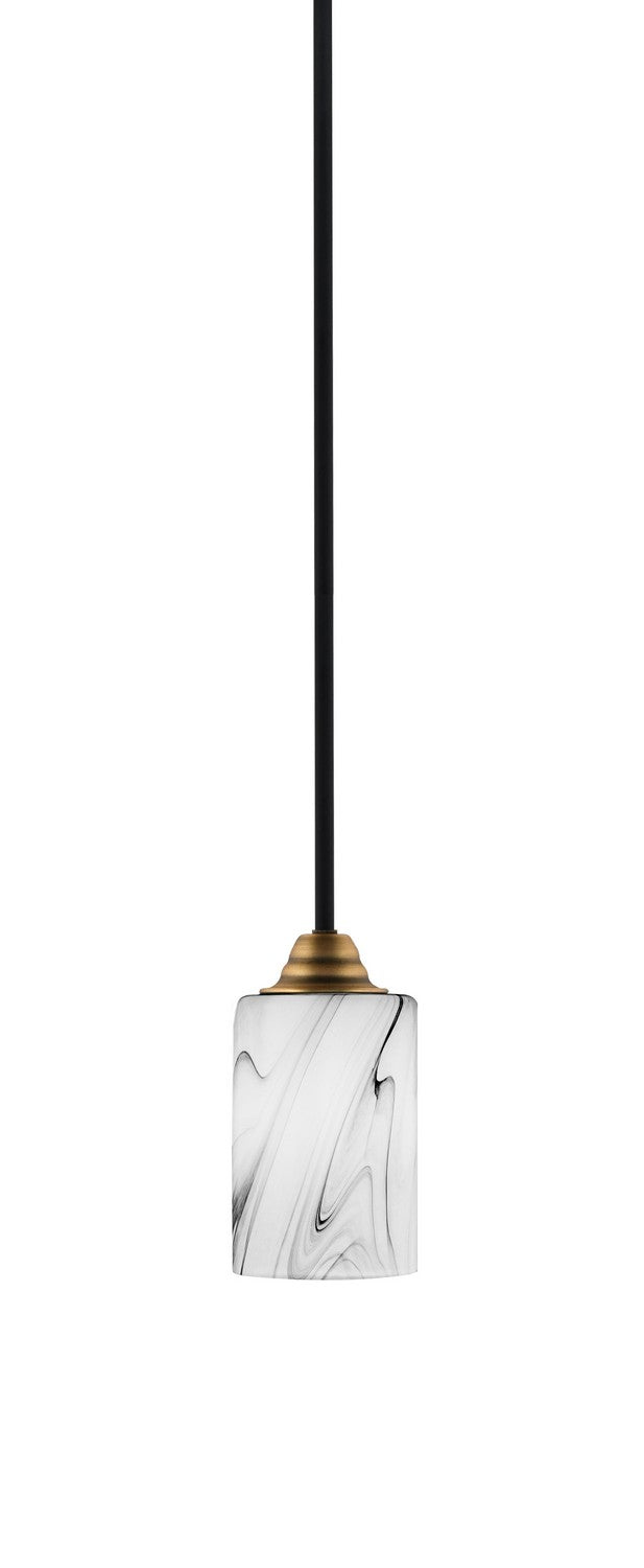 Toltec Paramount 3401-MBBR-3009 Pendant Light - Matte Black & Brass