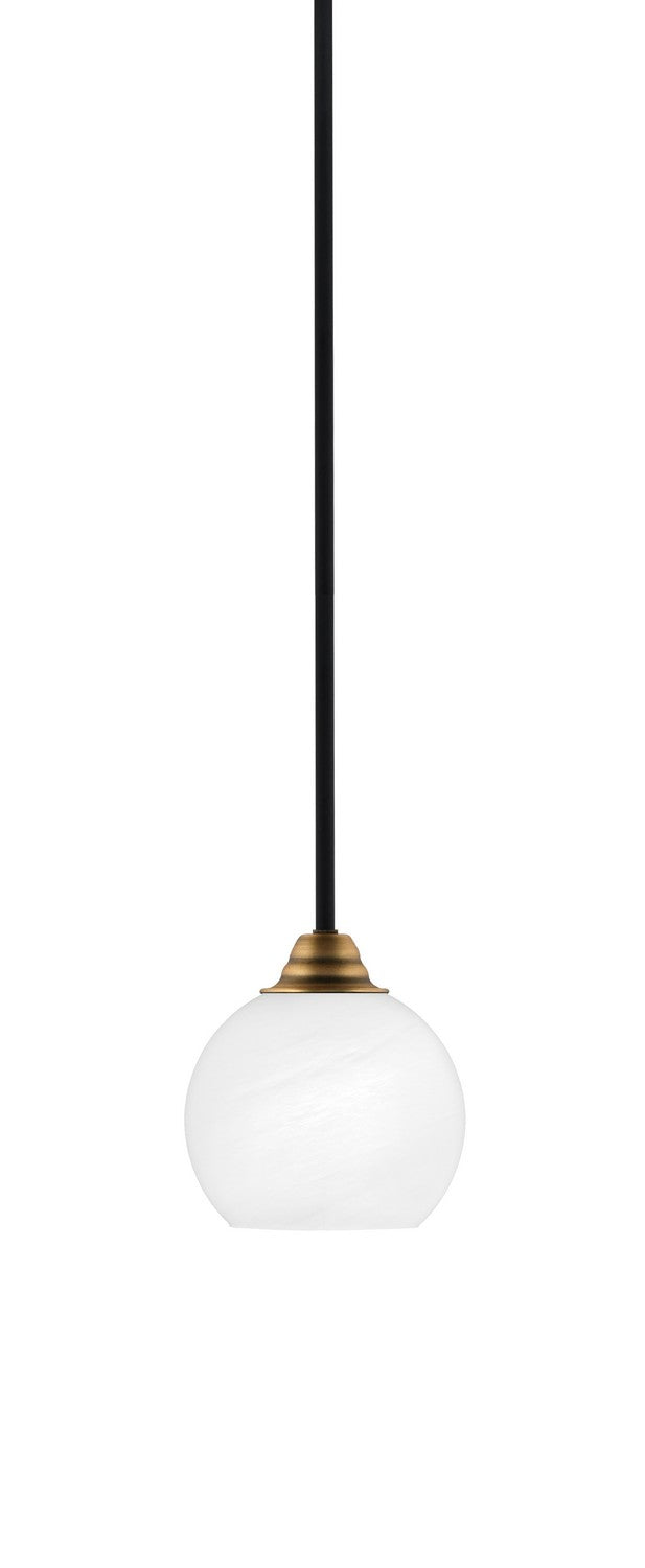 Toltec Paramount 3401-MBBR-4101 Pendant Light - Matte Black & Brass