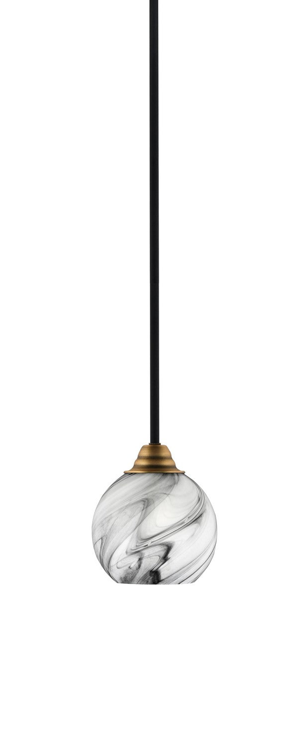 Toltec Paramount 3401-MBBR-4109 Pendant Light - Matte Black & Brass