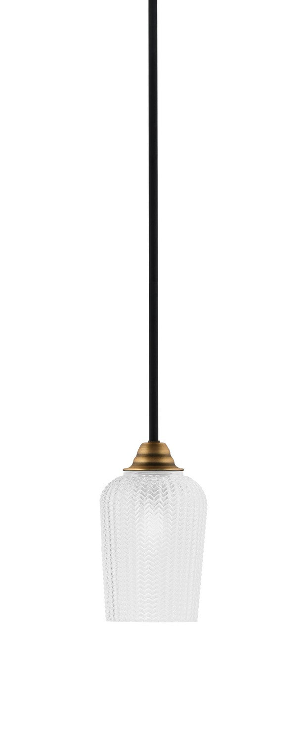 Toltec Paramount 3401-MBBR-4250 Pendant Light - Matte Black & Brass