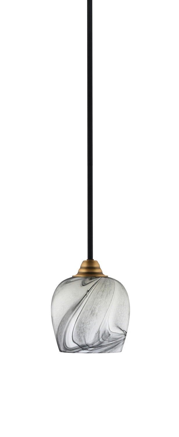 Toltec Paramount 3401-MBBR-4819 Pendant Light - Matte Black & Brass